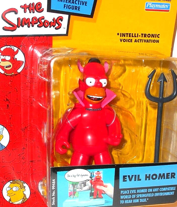 The SIMPSONS world of springfield DEVIL HOMER 2004 Evil Demon playmates
