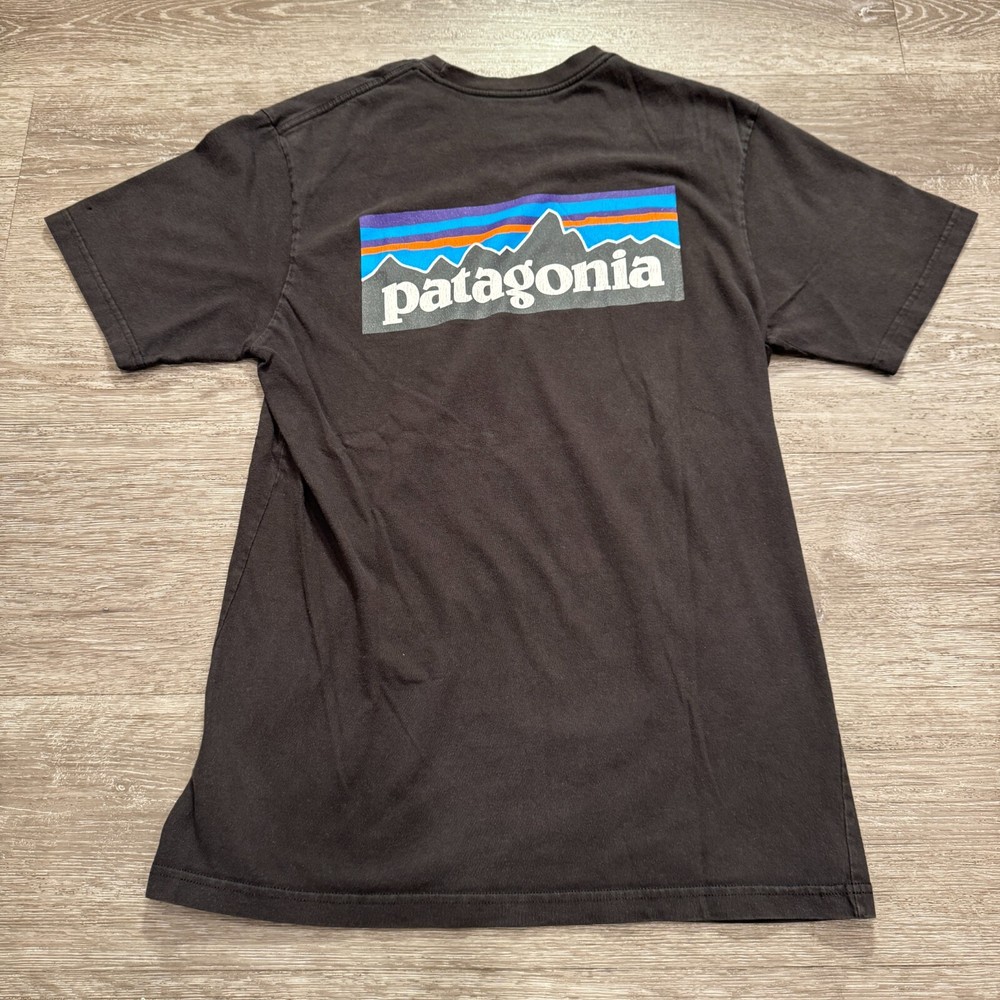 Patagonia Mens Medium Black Organic Cotton Regular Fit Lightweight Tee