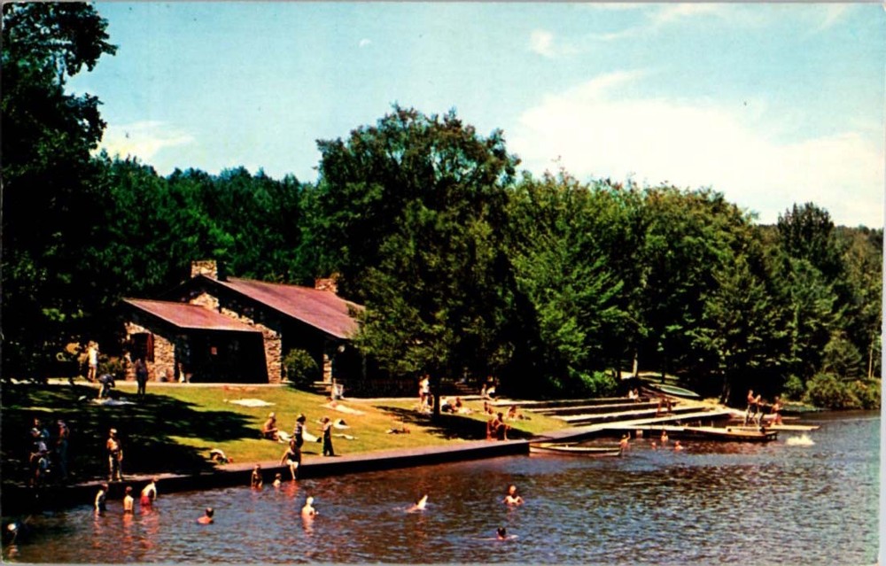 Pre-1980 WATER SCENE Catskills - Oneonta New York NY m/14 BB8754
