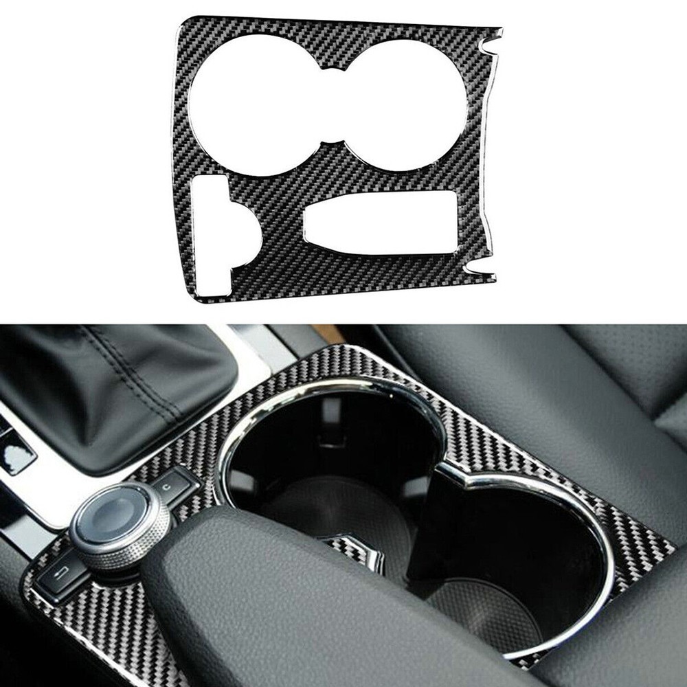 Black Carbon Fiber Gear Shift Panel W204 2007-2014 Auto Parts Carbon Car