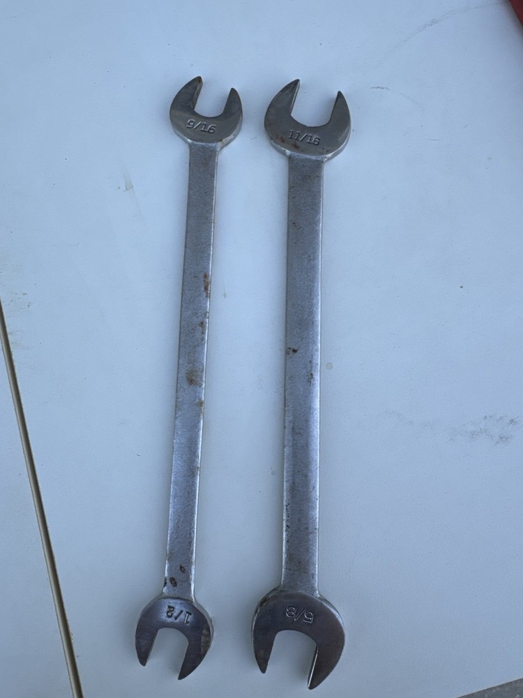 Vintage Craftsman Open End Wrench Set No. 2 & No. 3 USA 1/2 5/8 9/16 11/16