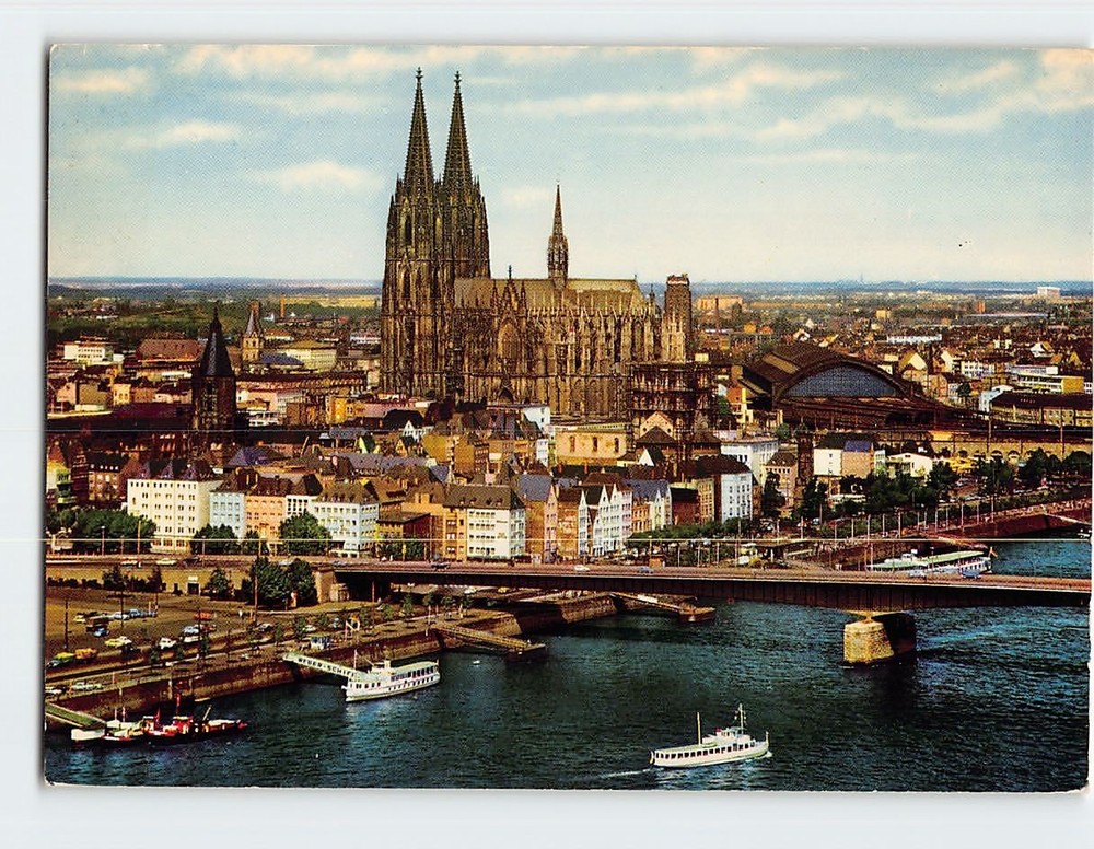 Postcard Blick auf die Altstadt Cologne Germany