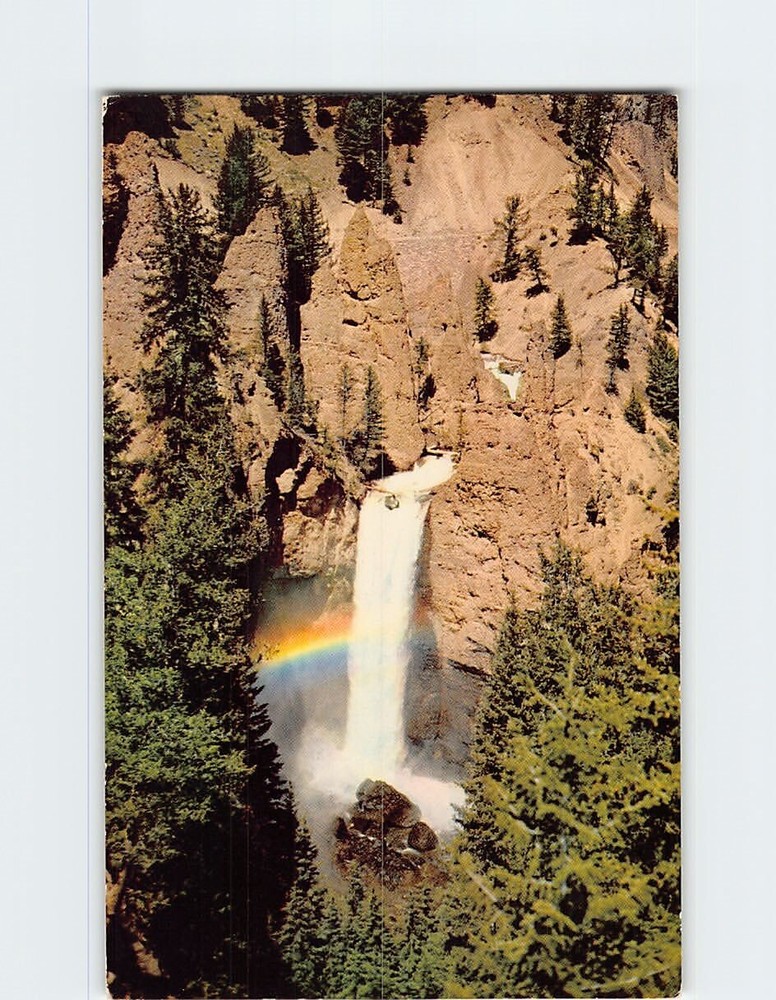 Postcard Tower Falls Yellowstone National Park Wyoming USA