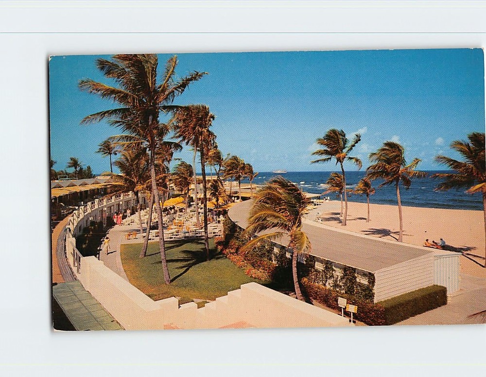 Postcard Beautiful Beach & Cabana Club Boca Raton Florida USA