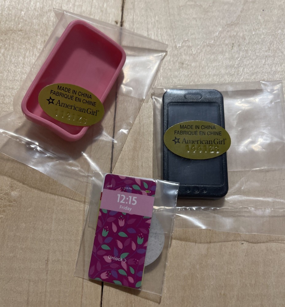 AMERICAN GIRL TRULY ME SPARKLE & SHINE ACCESSORIES iPhone Phone Pink Case New