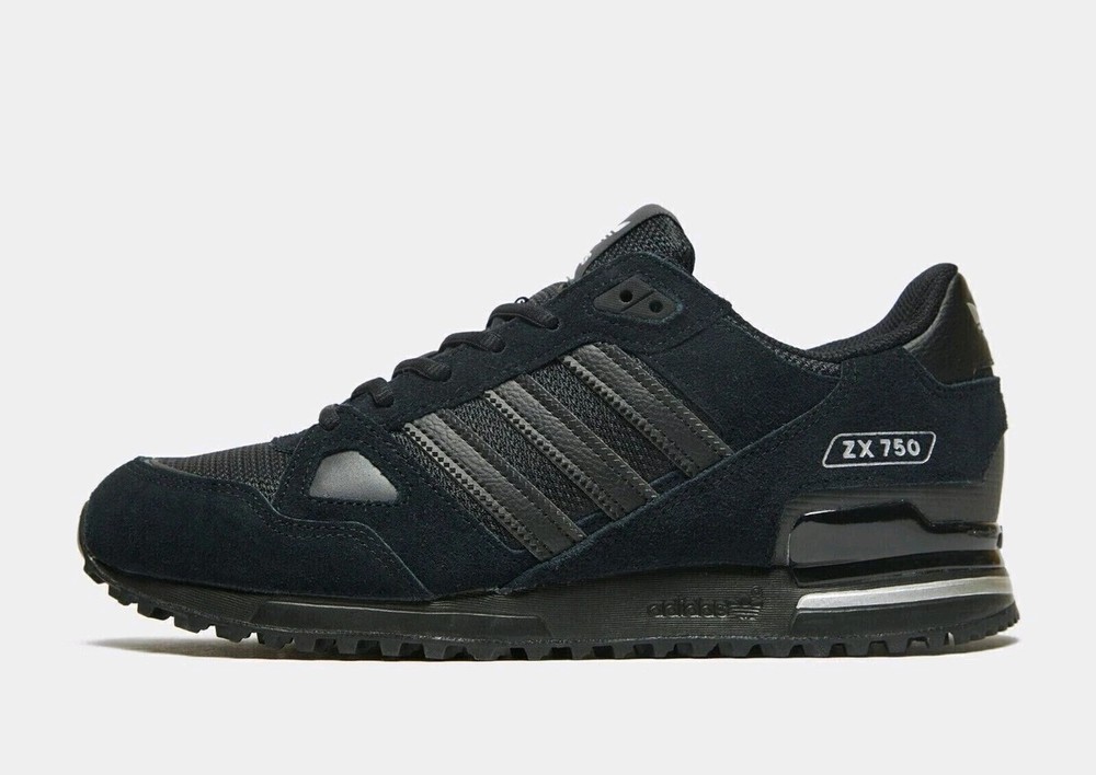 Adidas ZX 750 Mens Shoes Trainers GW5531 Originals  Black Silver Uk Size 8