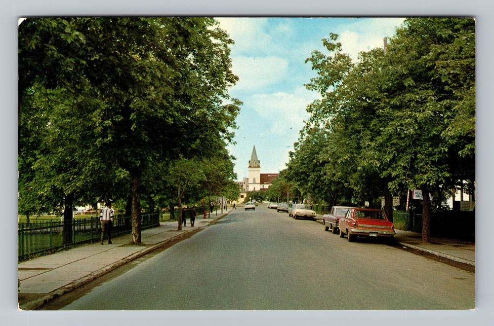 Canada Newfoundland Corner Brook Street Scene Standard Postal Vintage Postcard