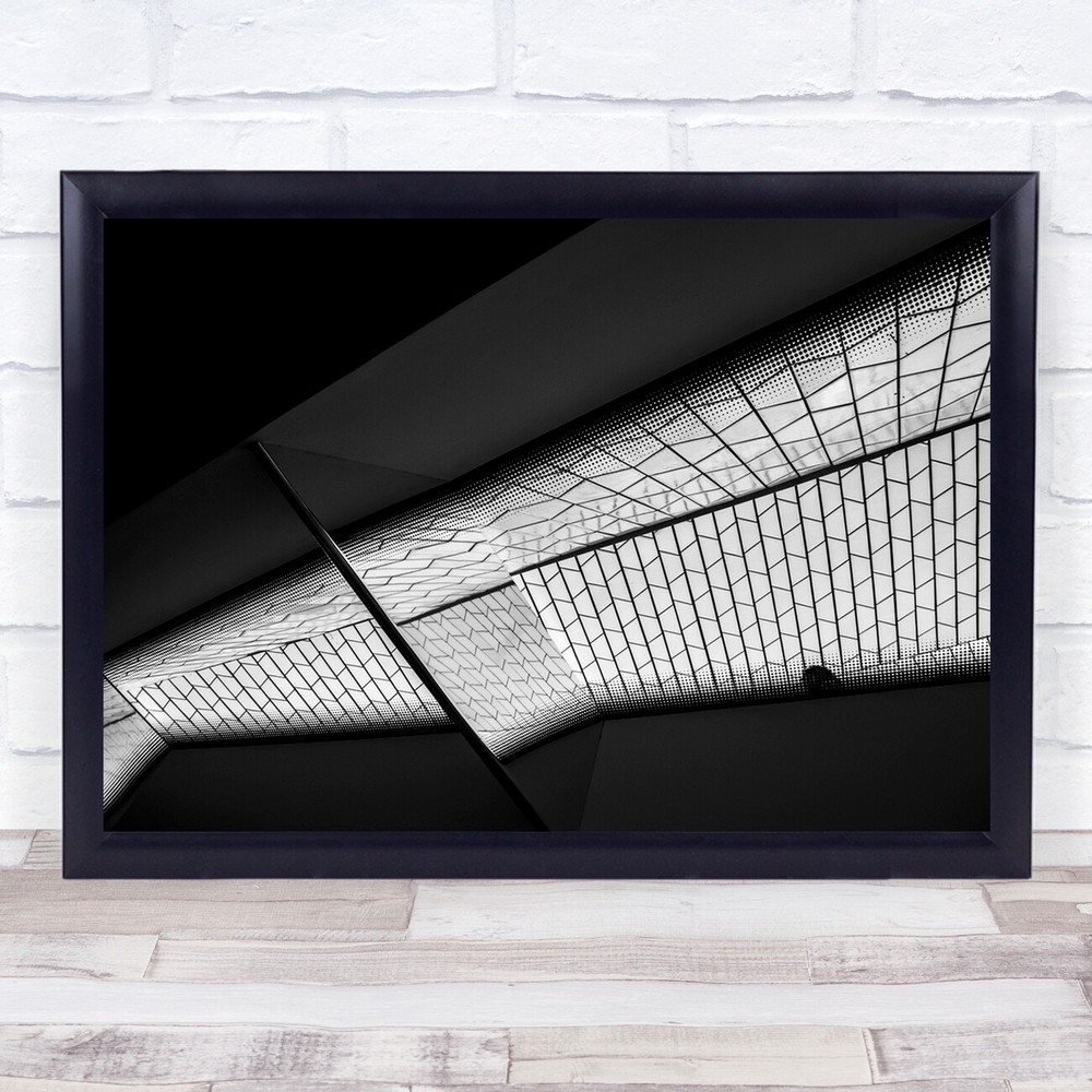 Black & White Woman Street Moment Light Shadow Pov Wall Art Print