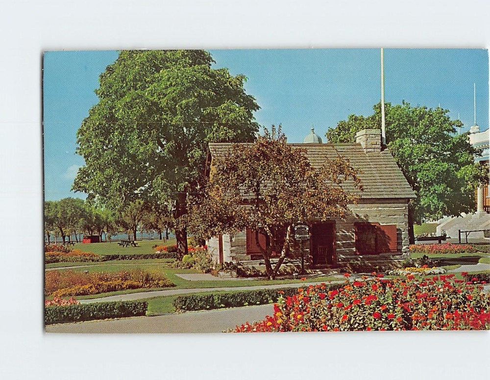 Postcard Scadding Pioneer Log Cabin CNE Park Toronto Canada