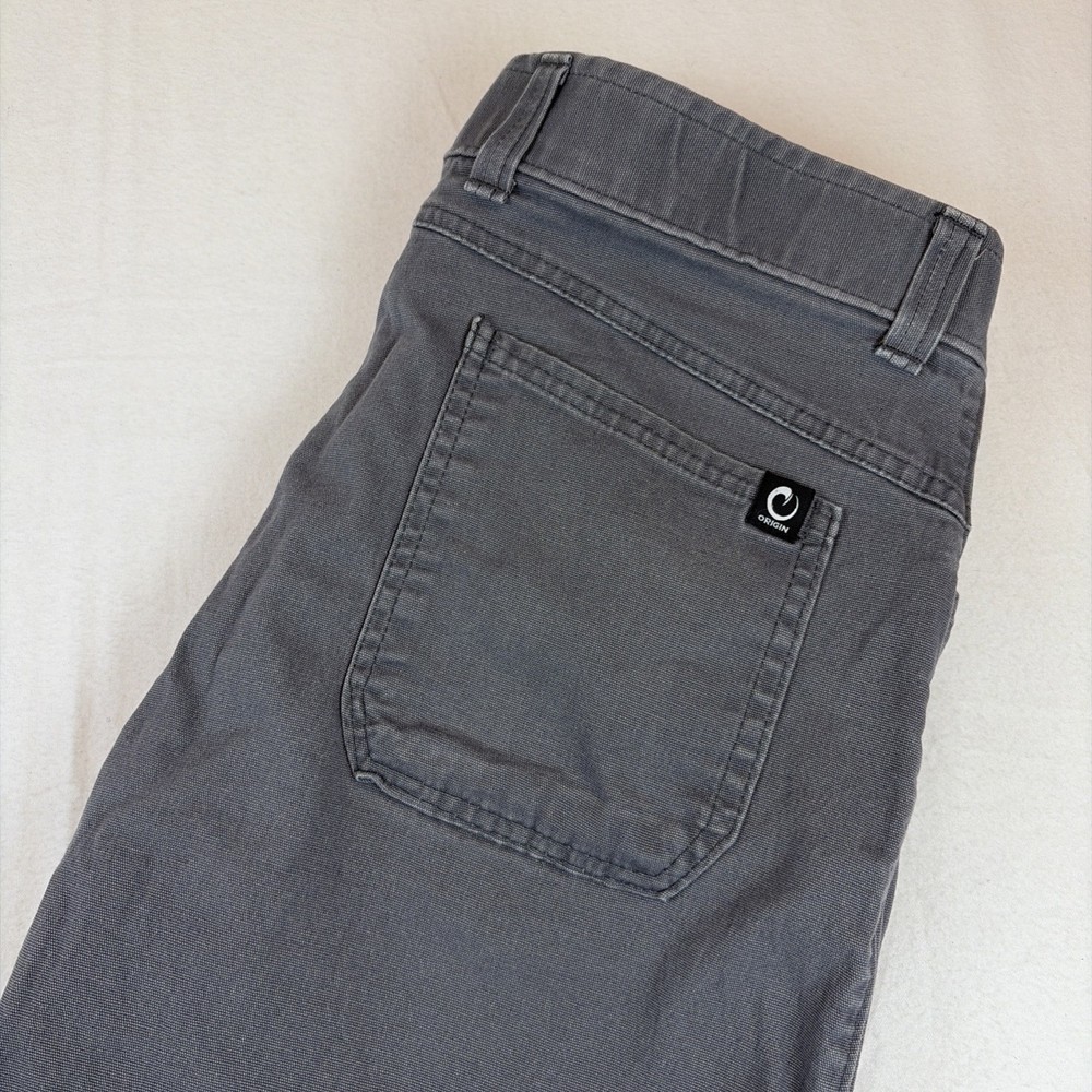 Origin Straight Pants Mens 36x32 Gray Cotton Stretch Casual Canvas Workwear USA