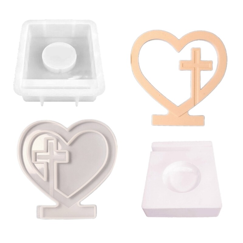 Heart-Shaped Resin Holder Silicone Mold for Crafting