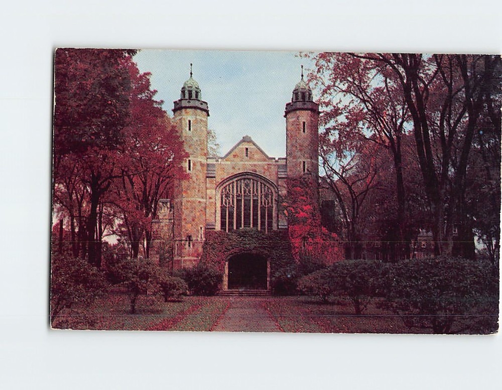 Postcard The Chapel Bates College Lewiston Maine
