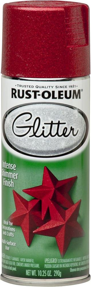 Rust-Oleum 10.25 Oz Red Glitter Spray Paint for Sparkling DIY Projects