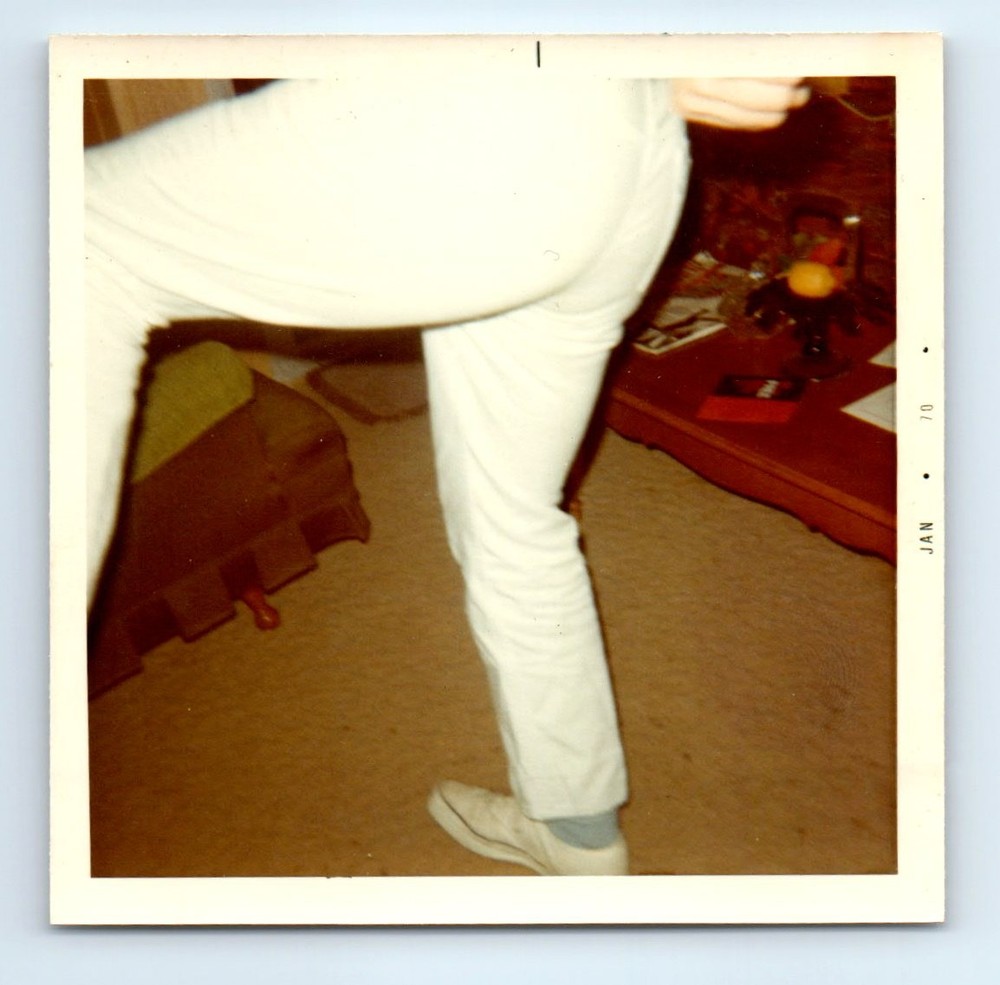 Old Vintage Square Color Photo ABSTRACT UNUSUAL PORTRAIT LEGS BUTT REAR VIEW