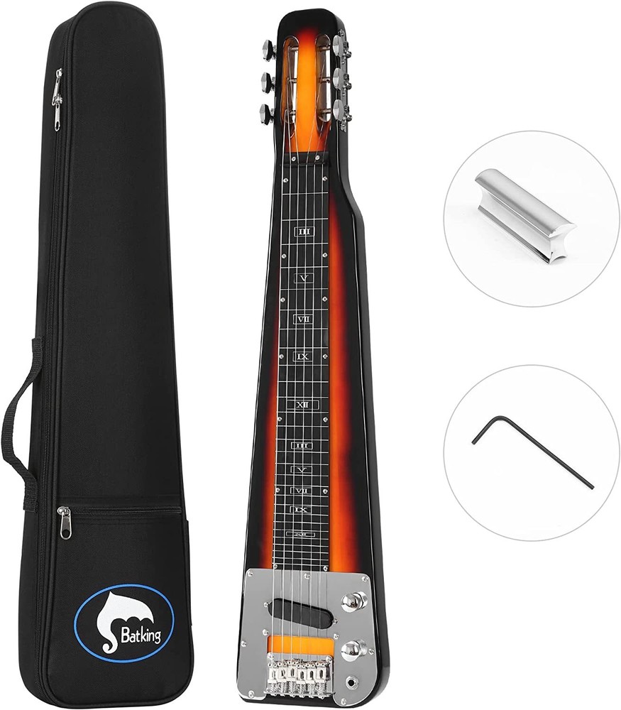 Lap Steel Guitar Slide Electric Guitar Lap style Instrument W/Metal Slide/Bag