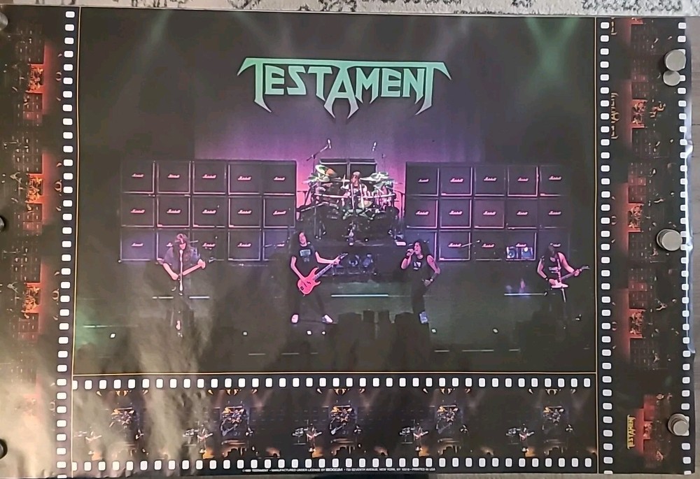 TESTAMENT Vintage Poster American thrash metal band 1990 ScreenStars