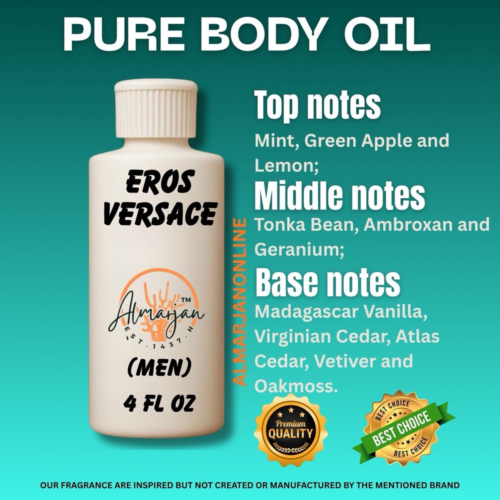 4 oz  Compare Versase EROSs Cologne Body Oil Fragrance for Men