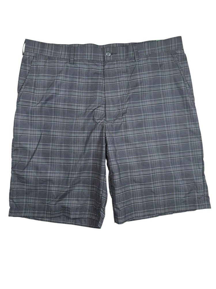 Ben Hogan Performance Golf Shorts Mens 36 Gray Plaid NWT Stretch Casual