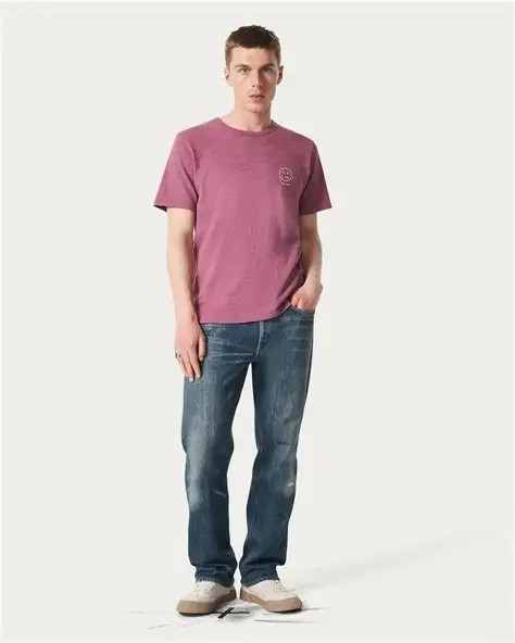 NWT Rag & Bone Sour Face Embroidered Tee In  Grape Size: Medium