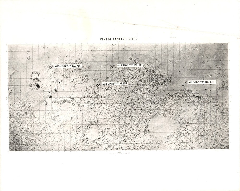 LG87 1975 Orig Official NASA Photo VIKING LANDING SITES ON PLANET MARS SURFACE