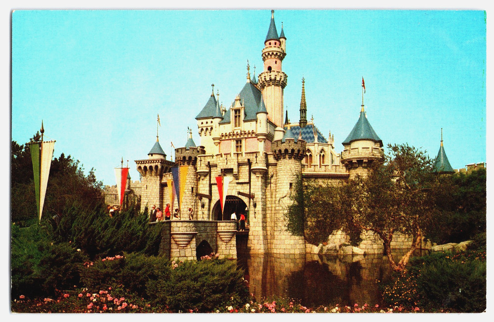Anaheim California CA Disneyland The Magic Kingdom Castle Vintage Photo Postcard