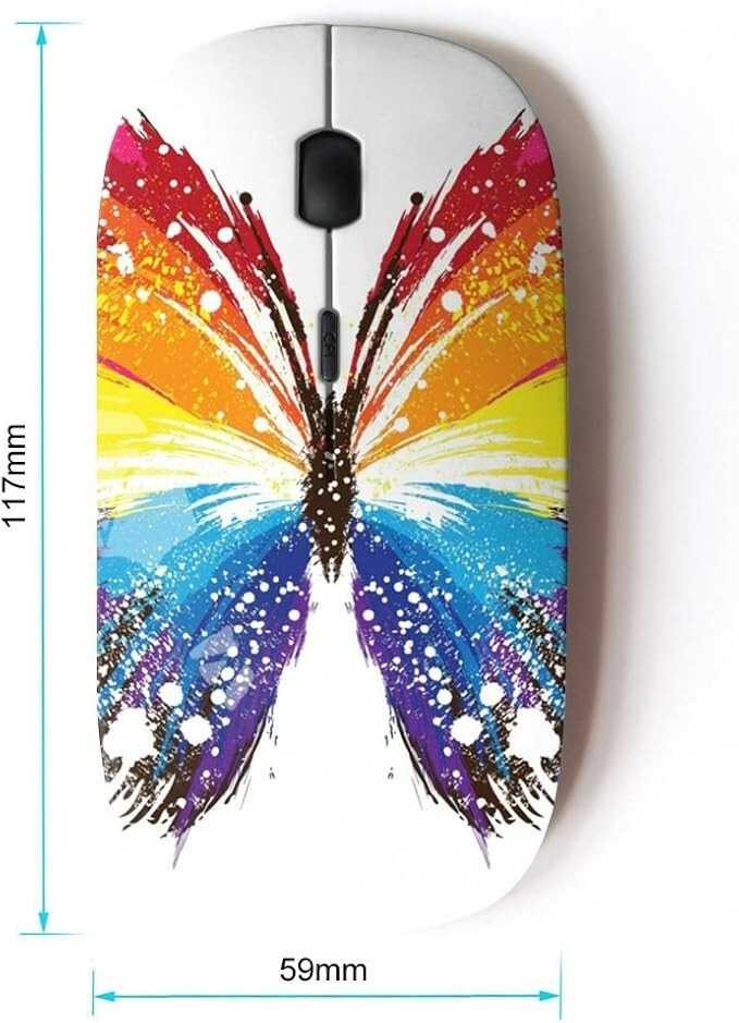 Inalámbrico óptico 2.4G ratón mariposa en varios colores