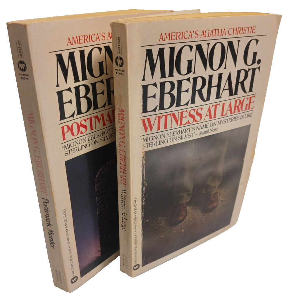 Lot of 2 Vintage Mignon G. Eberhart Mysteries - 1983 Warner Books - Mass Market