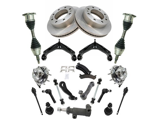 Sierra 1500 HD Front Brake Pad Rotor Wheel Hub Control Arm Kit 34HFPC