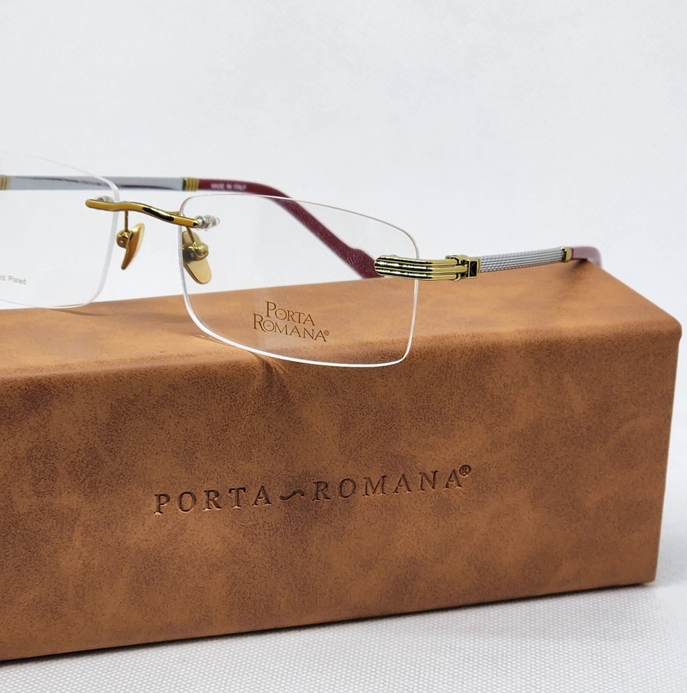 Porta Romana Mod.1001 Gold Rimless Sunglasses from Authorized Dealer