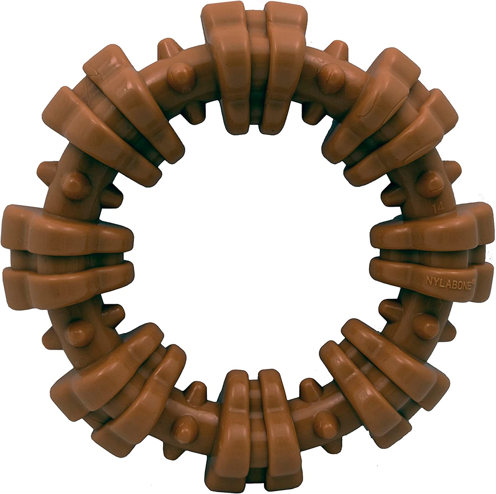 Textured Ring Power Chew Toy for Dogs, Dog Toys for Aggressive Chewers, Flavor M