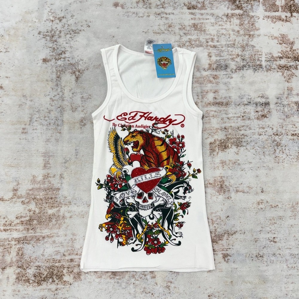 ( new) 2000sVintage Ed Hardy by Christian Audigier Tank Tops M