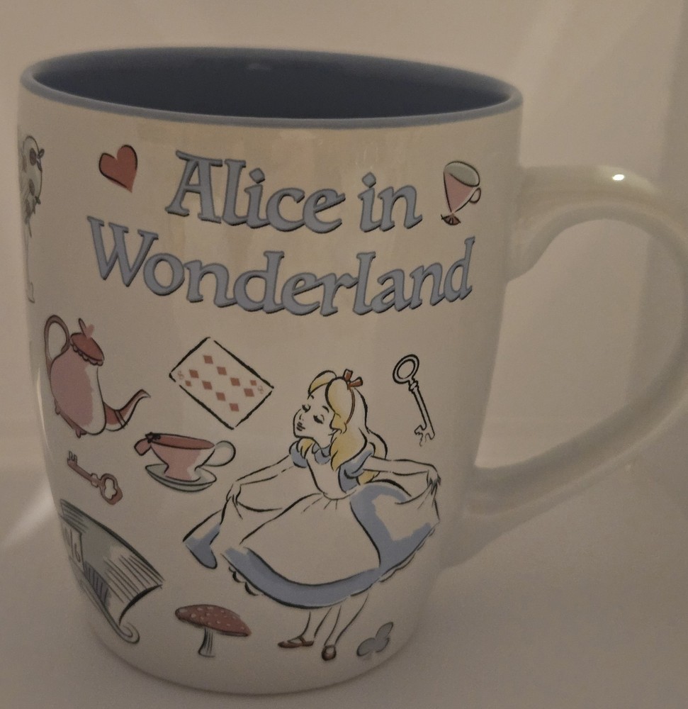 Disney Alice in Wonderland Mug Blue Ceramic New