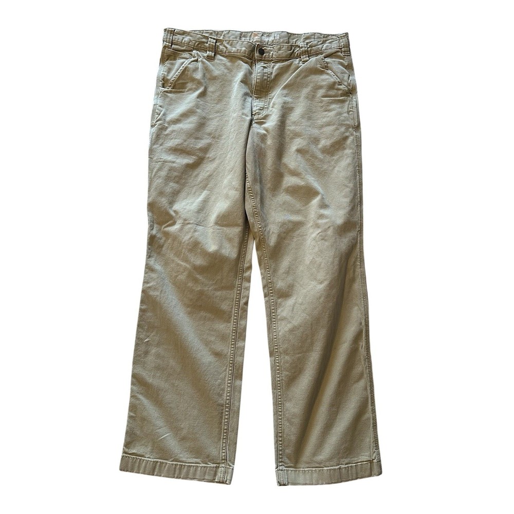 Carhartt Relaxed Fit Workwear Pants Mens 38x30* Beige Khaki Utility Carpenter