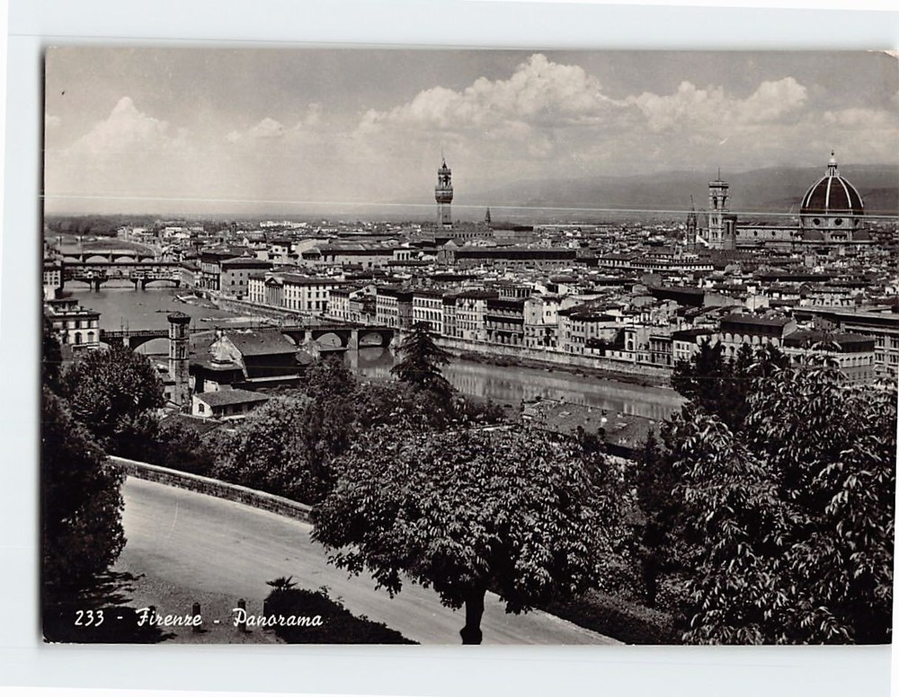 Postcard Panoramic View Florence Italy