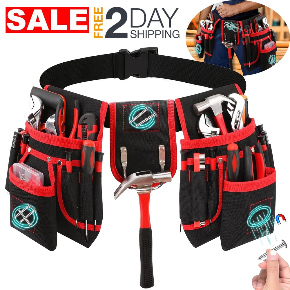Magnetic Tool Belt for Carpenters and Construction Workers
