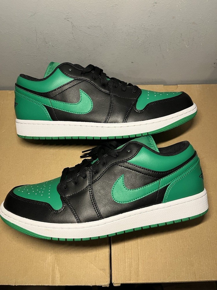 Size 12 - Air Jordan 1 Low Black Lucky Green