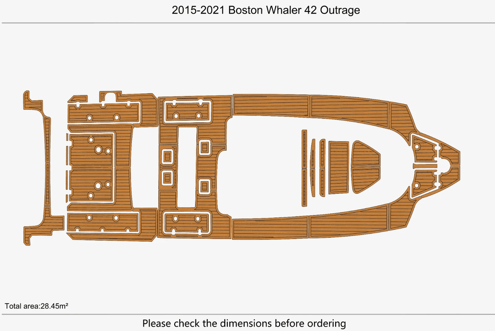 2017 Boston Whaler 42 Outrage Swim Platform Cockpit Boat EVA Foam Pad Flooring