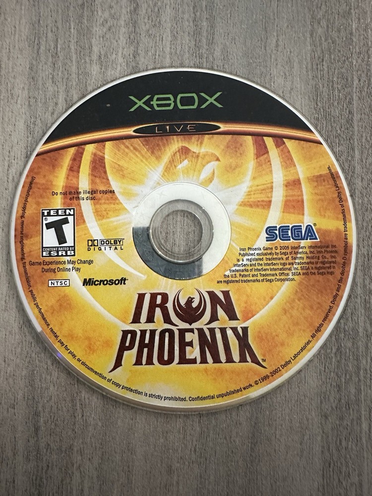 Iron Phoenix (Microsoft Xbox, 2005) Disc Only