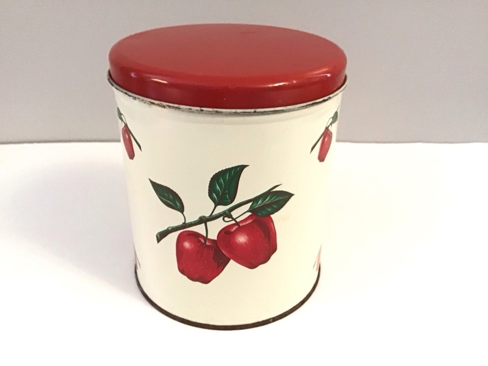 Vintage Decoware 6” Canister with Apples