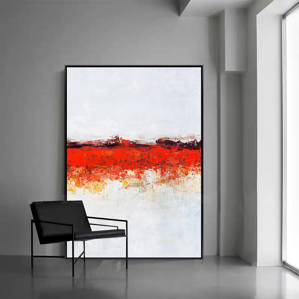 Simple White Oil Painting Abstract Hand-Painted Canvas Painting Modern Abstract