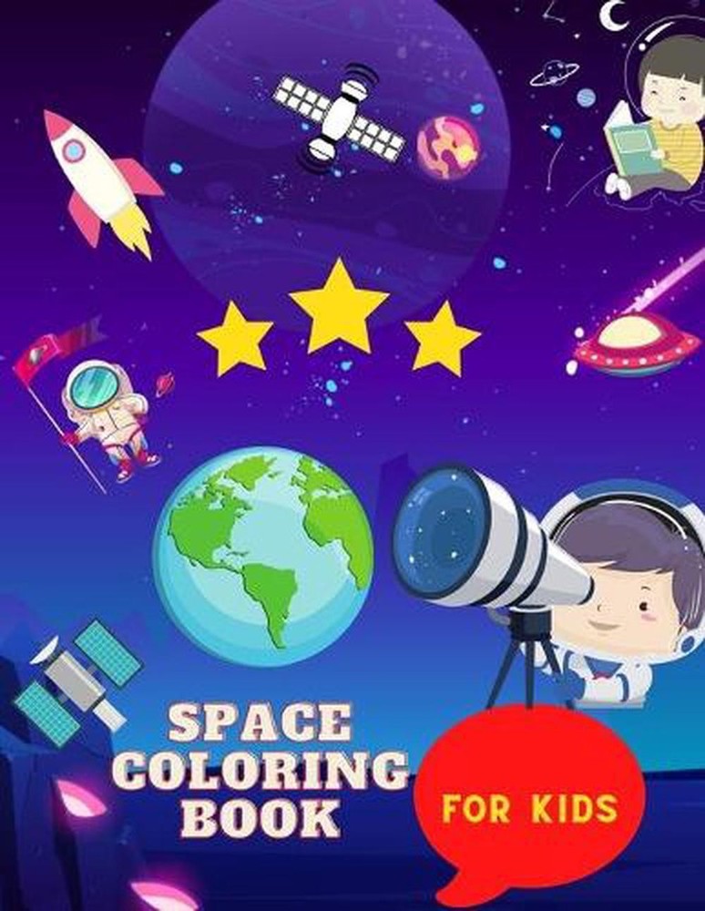 Space coloring book for kids: Fantastic Outer Space Coloring with Planets, Astro