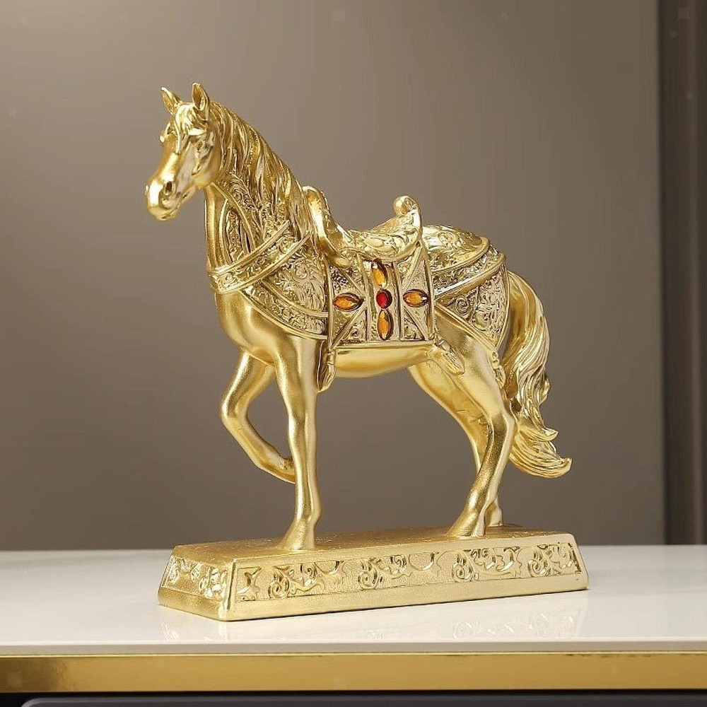 Miniature Horse Statue Figurine Detailed Animal Sculpture for Home Décor or Gift