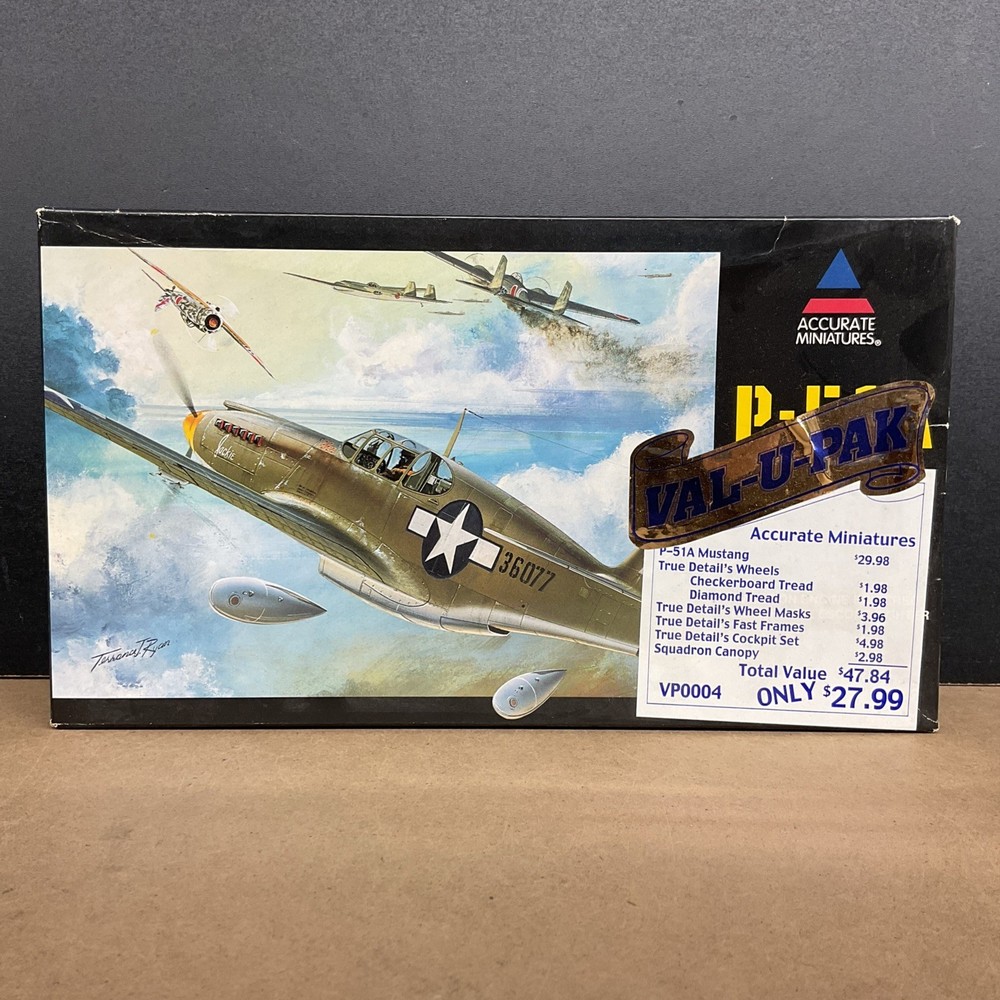 Accurate Miniatures P-51A Mustang Highly Detailed 1:48 Scale Kit 3402-image