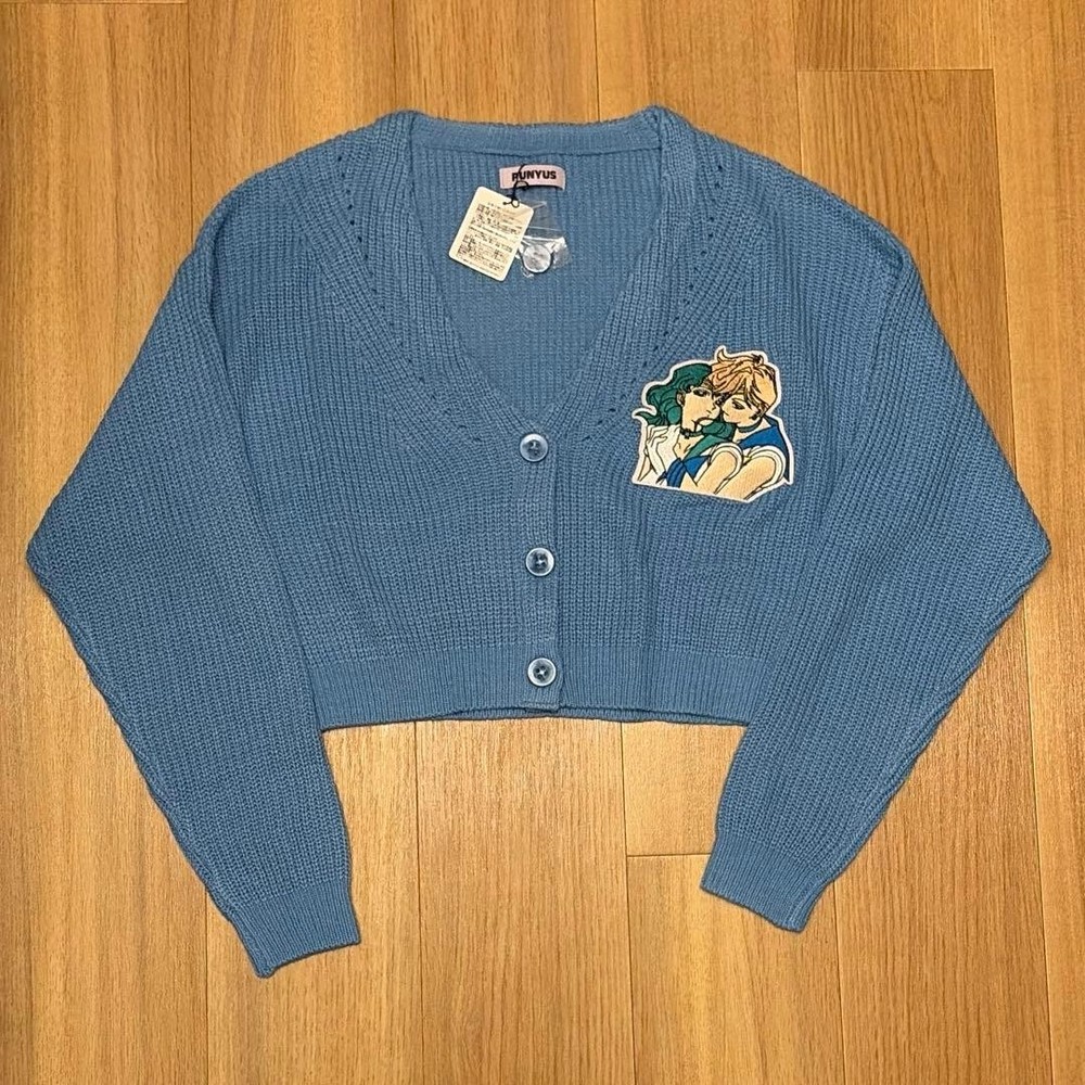 PUNYUS Sailor Moon Cropped Cardigan Knit Anime Collaboration Size M