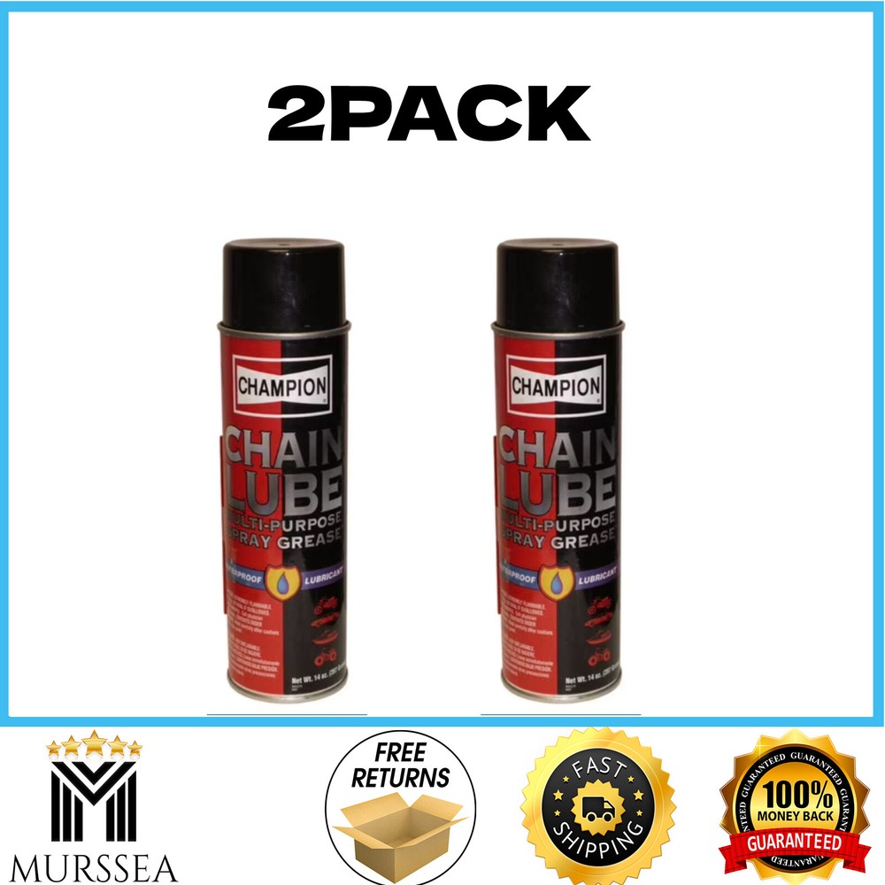 2 Pack Champion Chain Lube Multi-Purpose Spray Grease