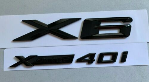 Gloss Black X6 xDrive 40i Trunk Tailgate Sticker Badge Emblem For  X6 G06