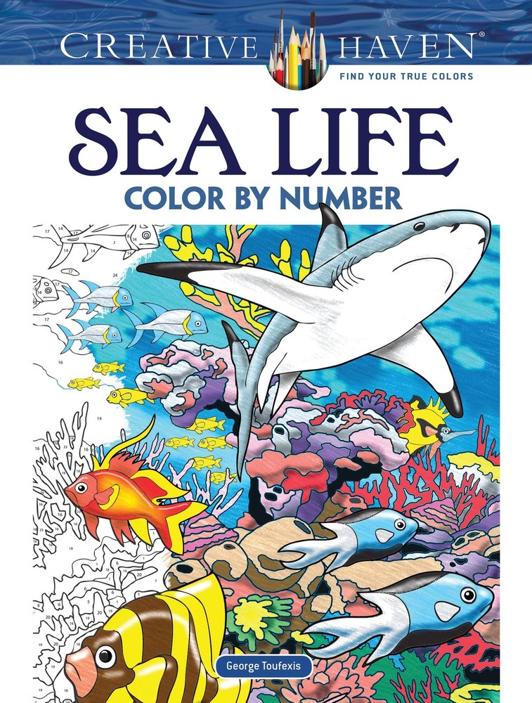 Creative Haven Sea Life Color by Number Coloring Book (Adult Books:...