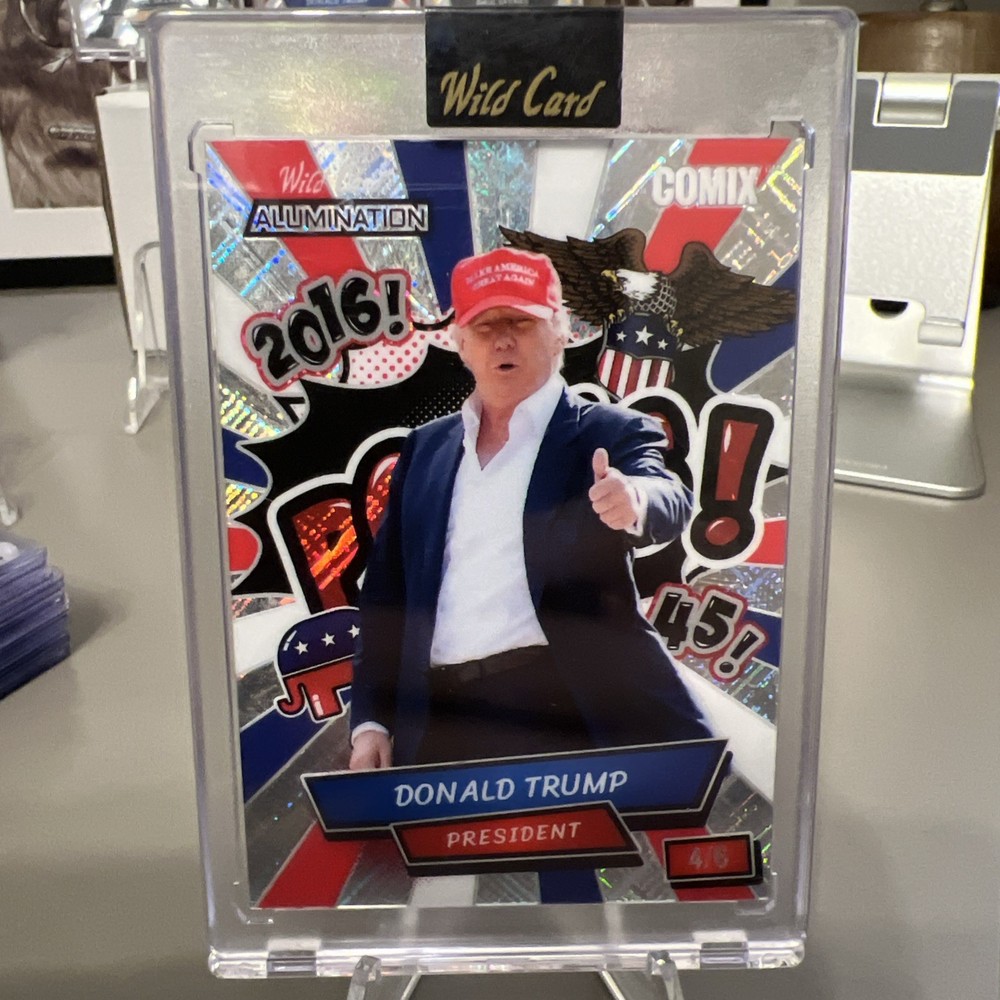 2024 Wild Card Comix Alumination President Donald J Trump MAGA Hat #4/6 2024