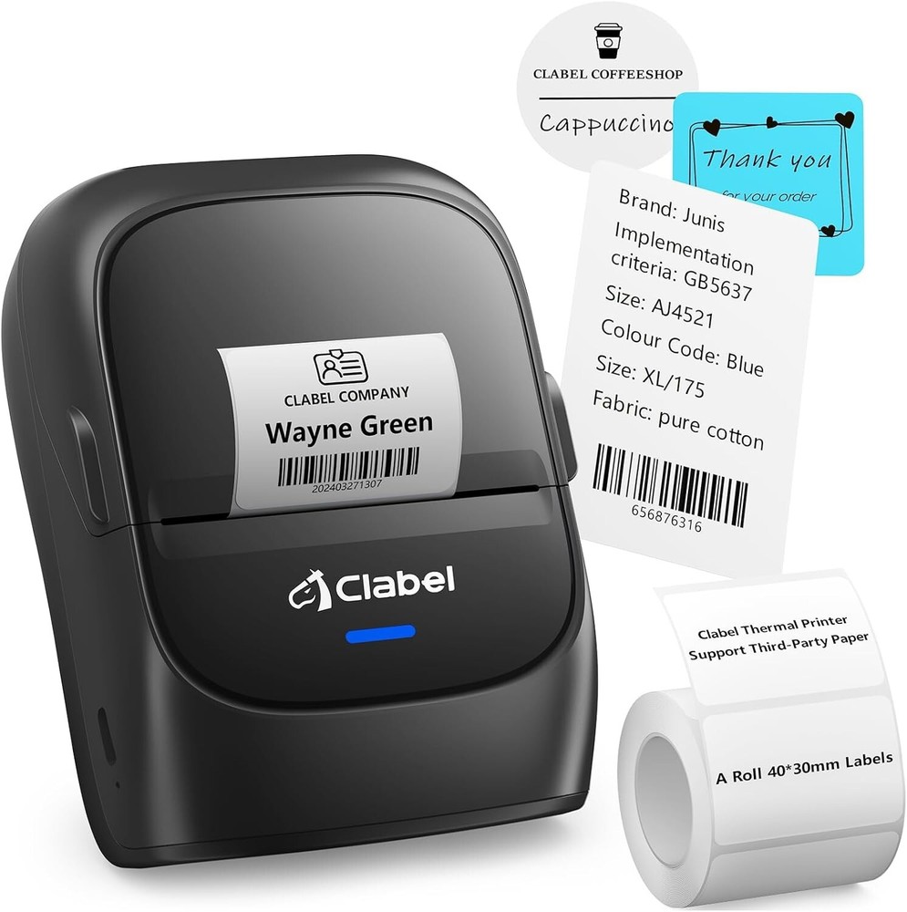 Portable Thermal Label Printer: 221B Bluetooth Barcode Printer 2 Inch Wireless
