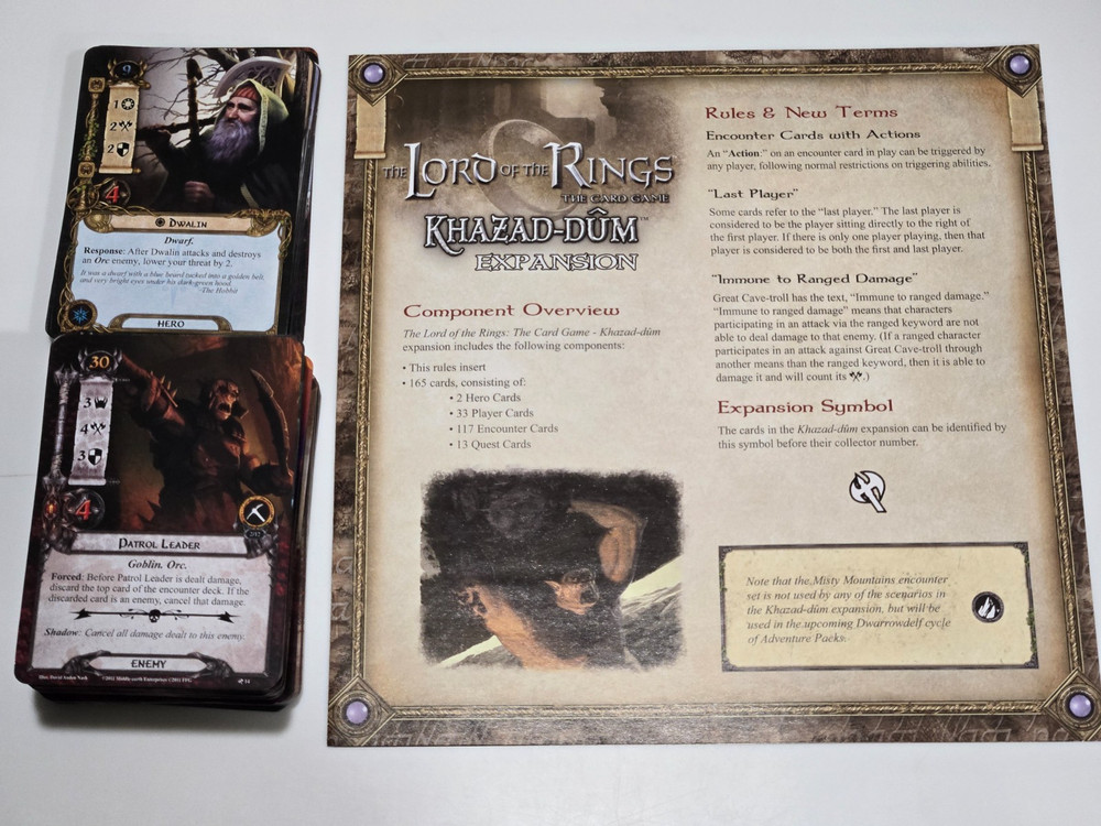 The Lord of the Rings The Card Game Khazad Dum Deluxe Expansion (Used)